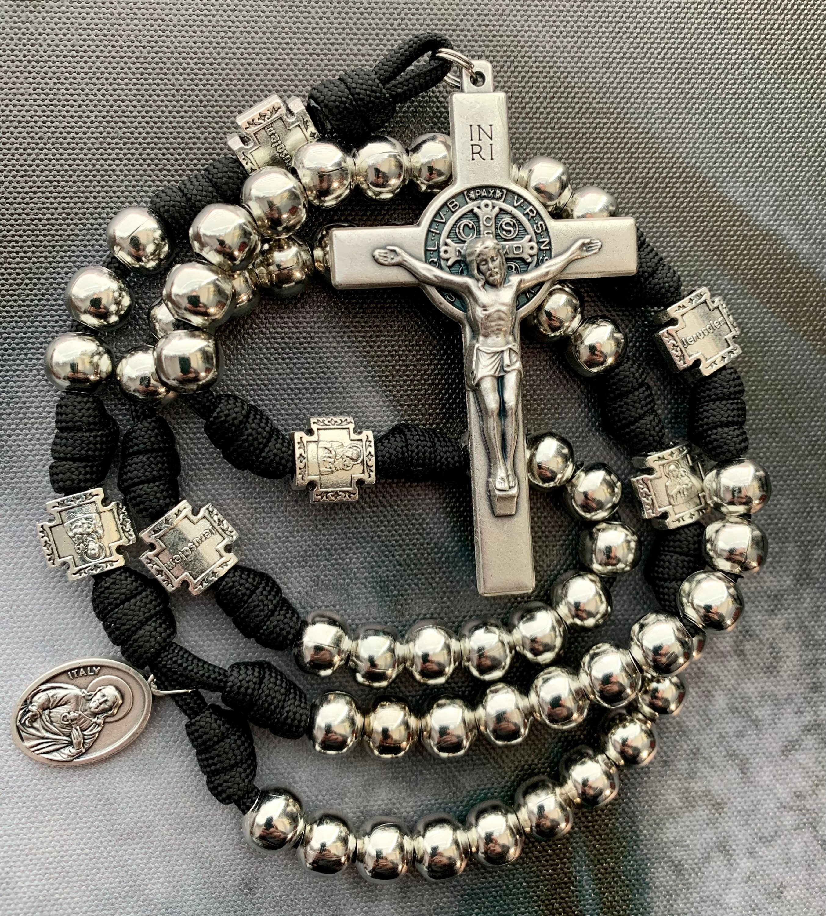 Bracciale Rosario con Medaglia di S. Benedetto e Scapolare| Savelli Religious