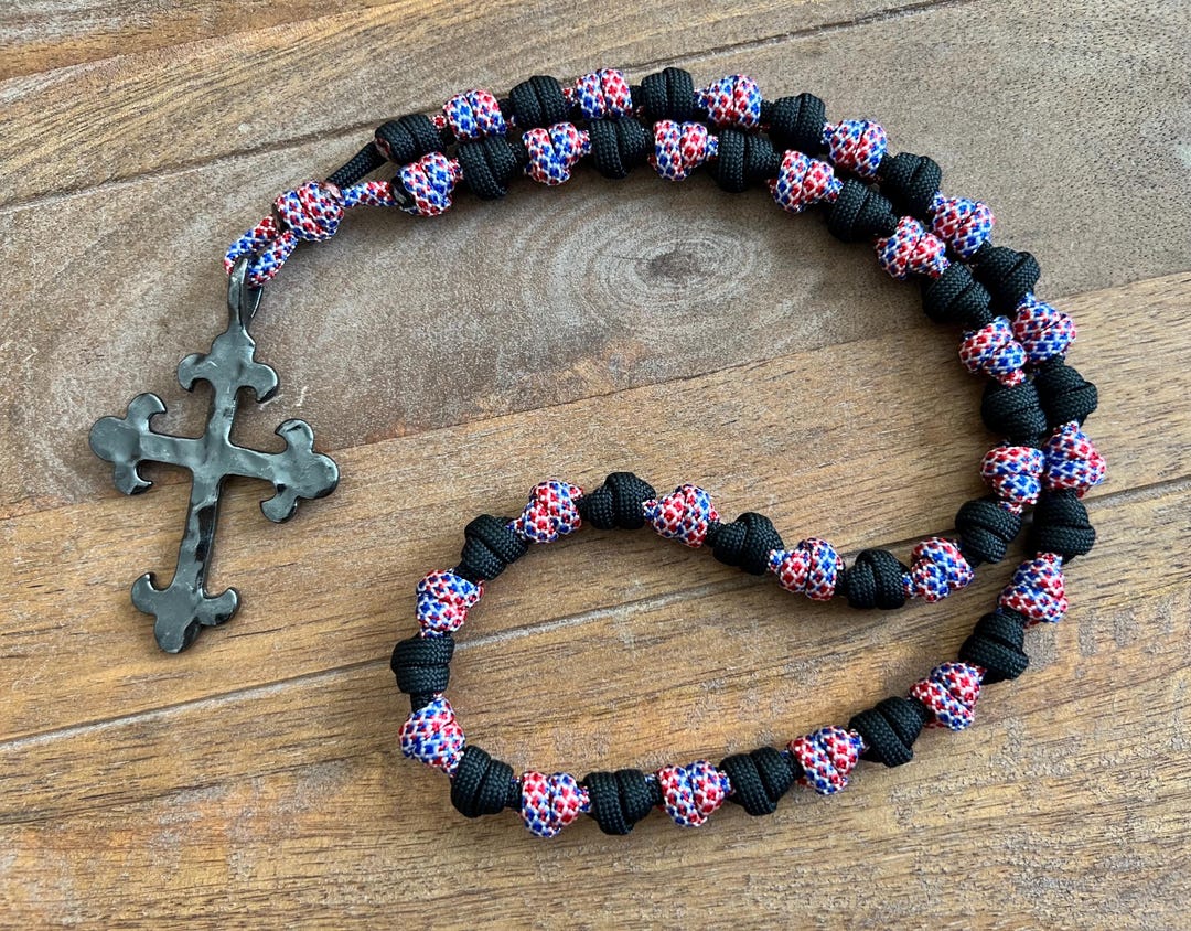 Two Rope Cross Double Rope #550 Paracord Prayer Rope Chotki 50 Barrel Knots. Fleury ...