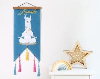 Llama, Flag banner, Flag wall hanging, Wall decor, Wall hanging, Wall flag, Scandinavian wall Art, Geometric, Scandinavian nursery