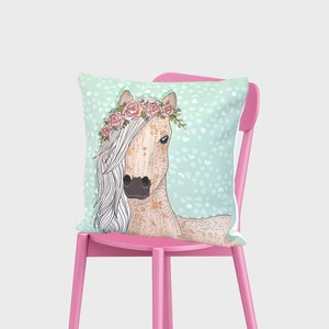 Pferdekissen Kissen Kunstleder Kinder Kinder Einhorn Dekokissen Kissenbezug Outdoorkissen