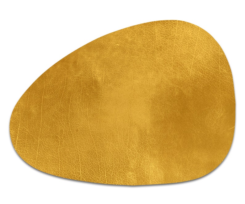 Gold Vinyl Curve Oval Heat Resistant Placemats Faux Etsy UK