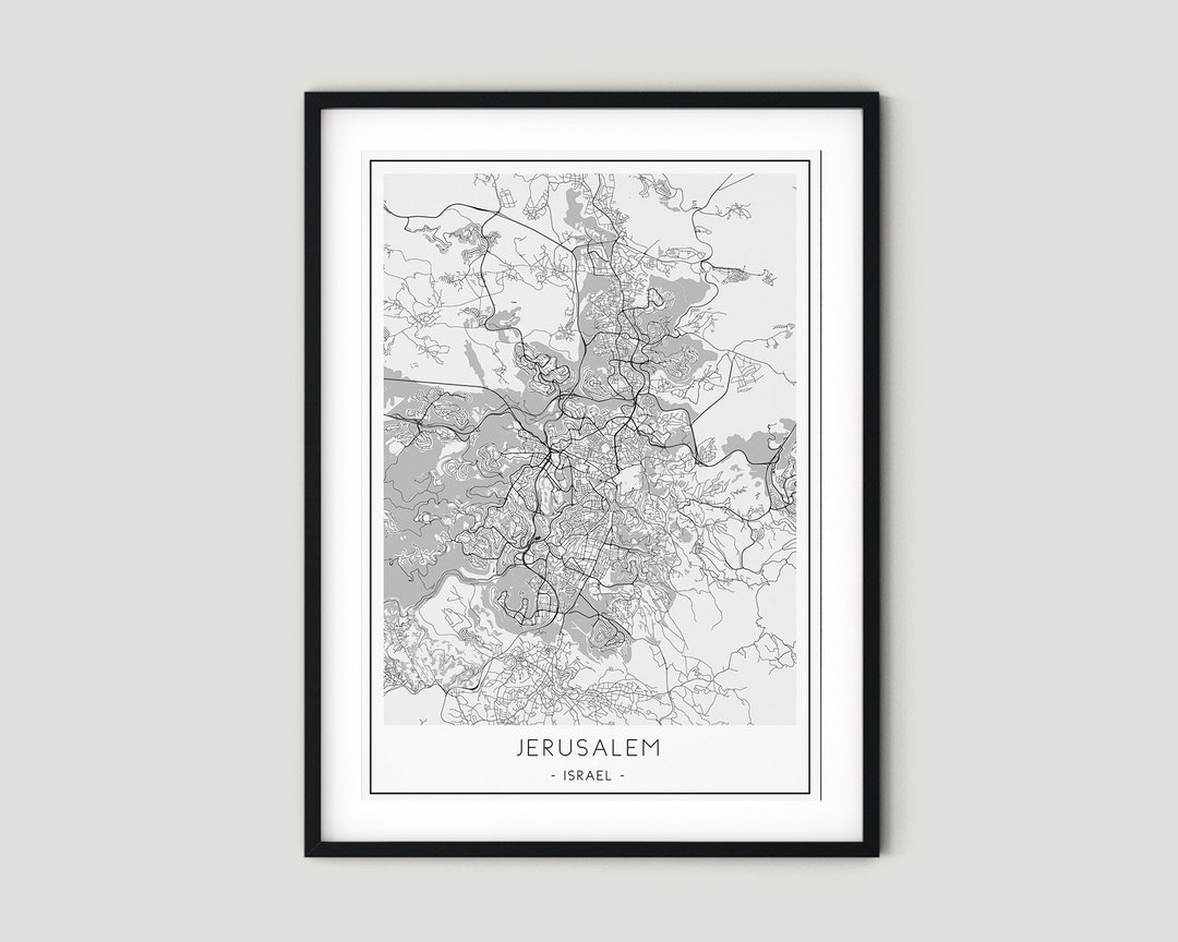 Jerusalem - PRINTABLE Poster Typography Print, Home Decor Minimalist ...