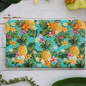Ananas Geldbörse Brieftasche Federmäppchen Handtasche Clucth Frau Mädchen Zigarette Sonnenbrille Schminktasche Handy Kulturtasche Reißverschlusstasche