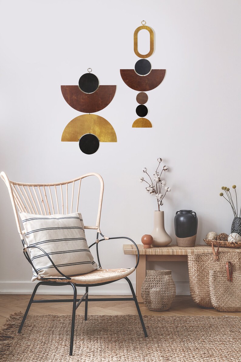 Wall Jewellery Golden Balance Wall Hanging Wall Mobile Etsy