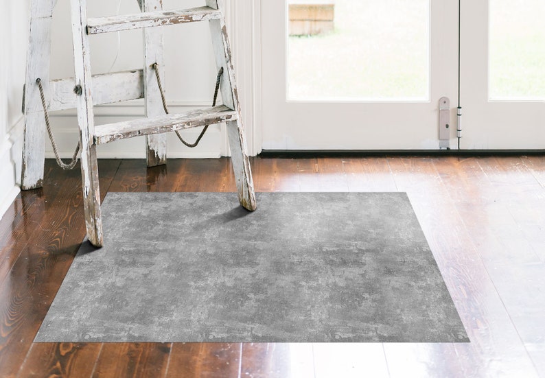 Grey Concrete Floor Mat Scandinavian Style Modern Rug Etsy Israel
