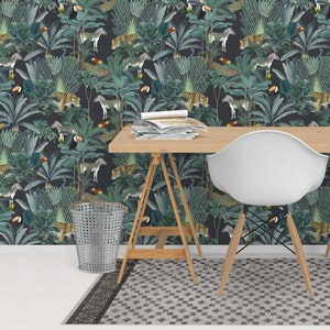 Royal Jungle Sticker Wallpaper Easy DIY Apply Paper Free Peel - Etsy