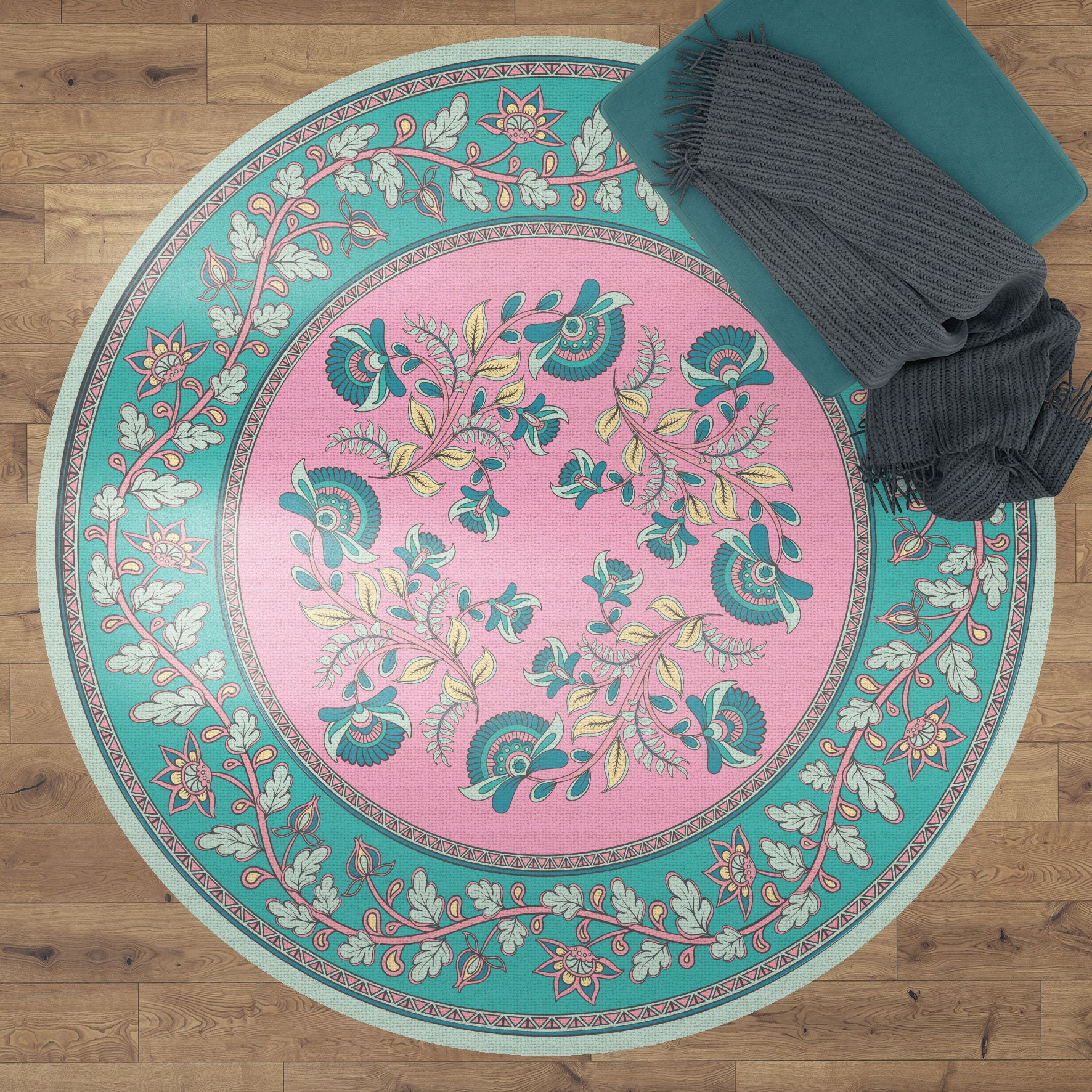 Free Shipping Flowers Pattern Decorative PVC vinyl mat linoleum rug – roses  04 –