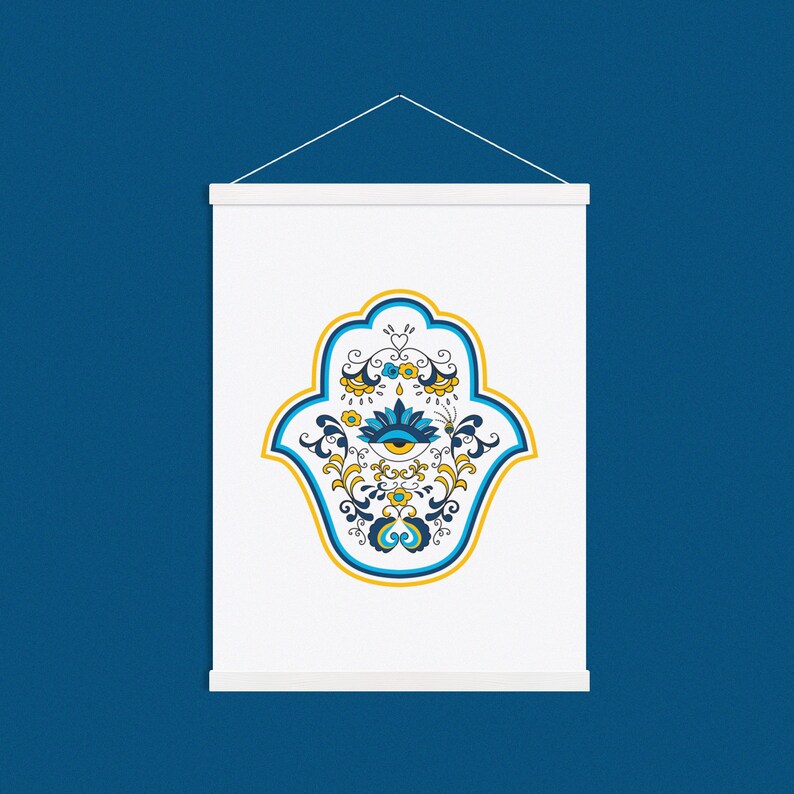 Hamsa Fatima Hand PRINTABLE Poster Minimalist Digital - Etsy