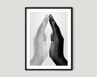 Schwarz & weiß Hände - druckbare Poster skandinavischen Stil moderne Drucke, Home Decor minimalistische Drucke, digitaler Download