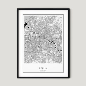 Berlin Deutschland - druckbare Poster Typografie Druck, Home Decor minimalistischen skandinavischen Stil Stadtkarte Druck, digitaler Download