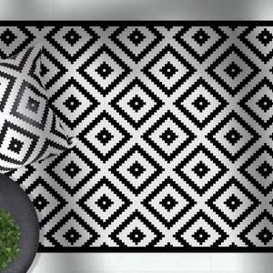Minimalist Grid floor mat, Scandinavian rug, Modern rug, Decorative carpet, Linoleum area rug, Vinyl rug, Pvc kitchen mat, Geometric design