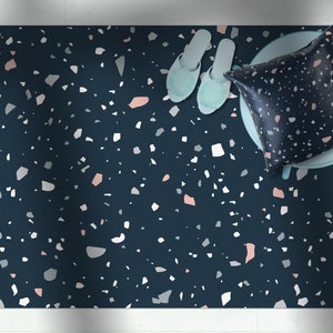Terrazzo Vinyl Mat, Scandinavian Rug, Vinyl Floor, PVC Rug, Terrazzo Rug, Kitchen Rug, Linoleum Rug, Art Mat, Vinyl Terrazzo Floor Mat