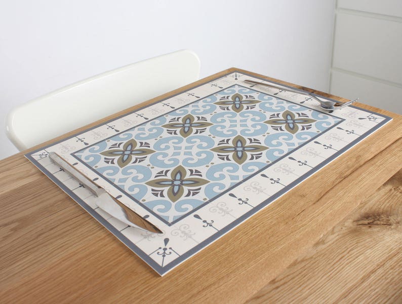 Heat Resistant Table Runner Placemats Geometric Table Runner Etsy