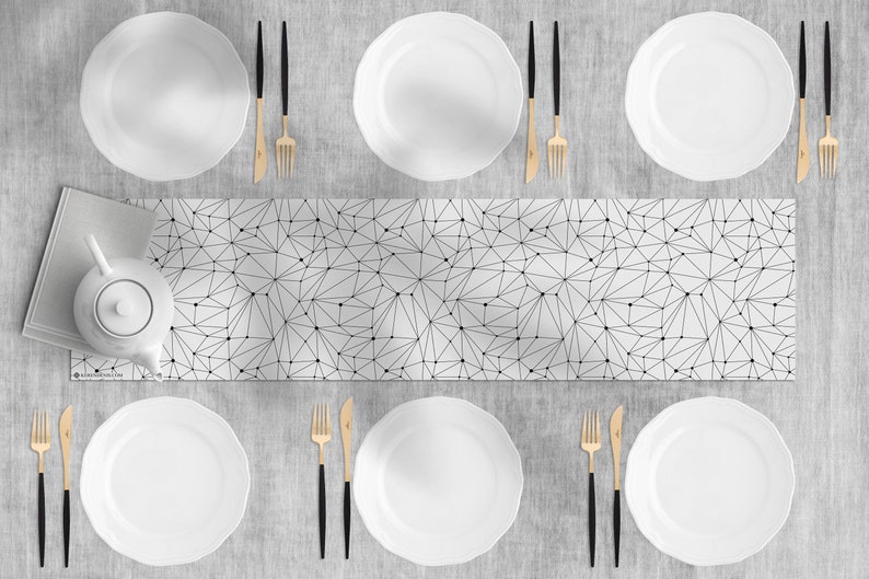 White geometric placemat Minimalist Scandinavian style Etsy