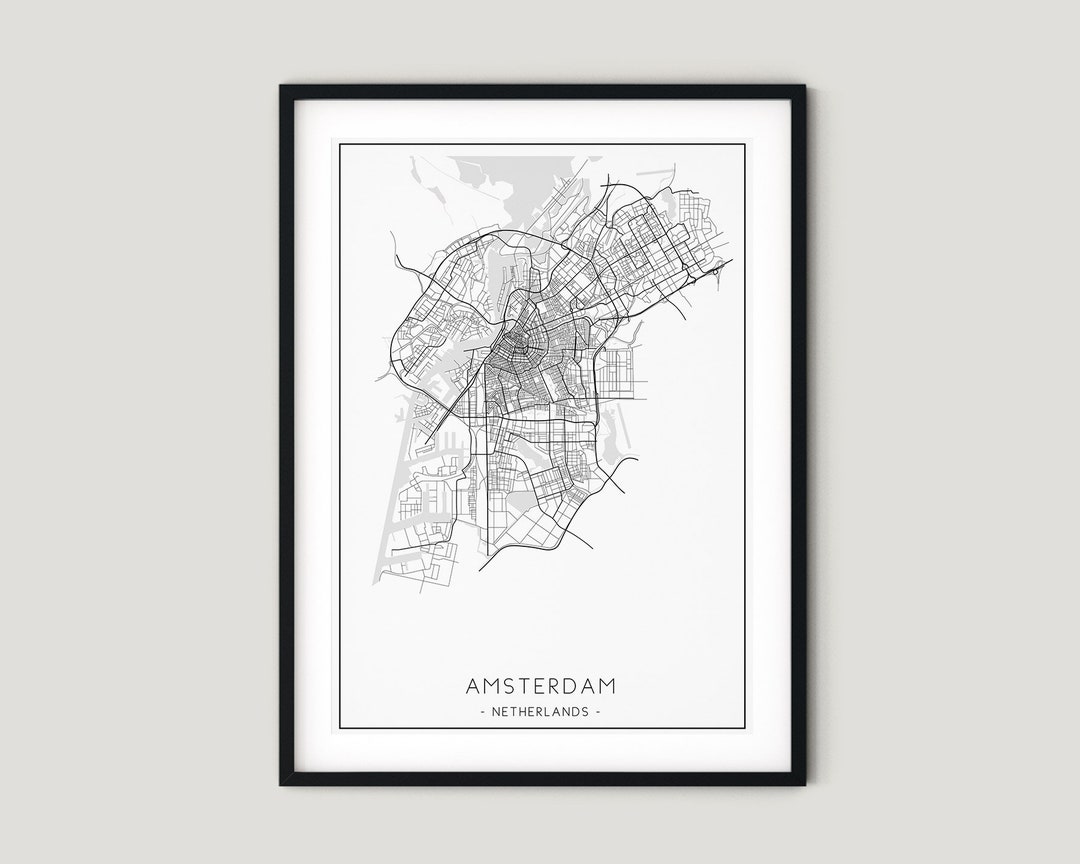 Amsterdam - PRINTABLE Poster Typography Print, Home Decor Minimalist ...