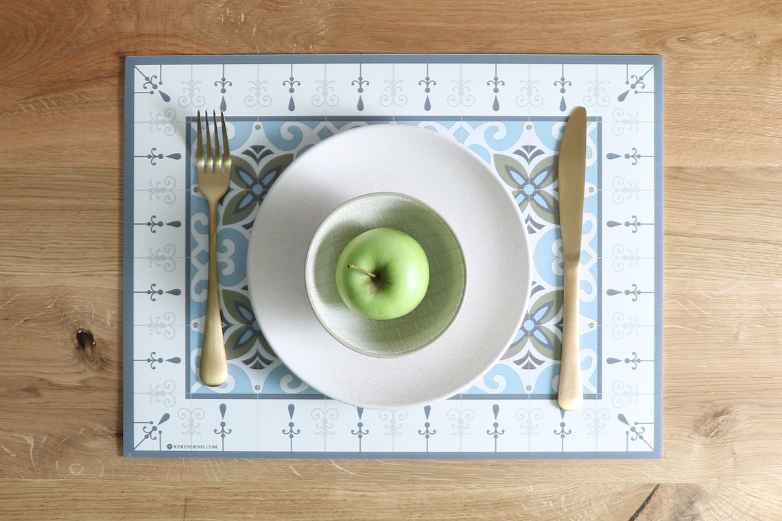 Heat Resistant Table Runner Placemats Geometric Table Runner Etsy