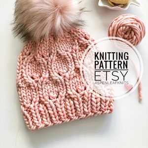 Knitting Pattern | WILLOWLEAF BEANIE | Hat Knitting Pattern | Beanie Knitting Pattern