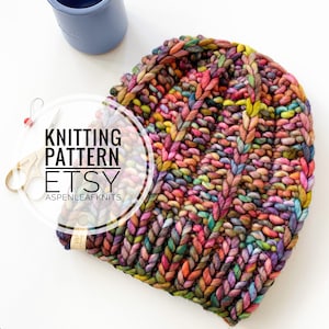 Knitting Pattern | SARATOGA BEANIE by Aspen Leaf Knits | Beanie Knitting Pattern | Hat Knitting Pattern