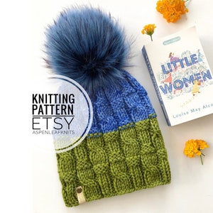 Knitting Pattern | MENDOCINO BEANIE by Aspen Leaf Knits | Hat Knitting Pattern | Beanie Knitting Pattern