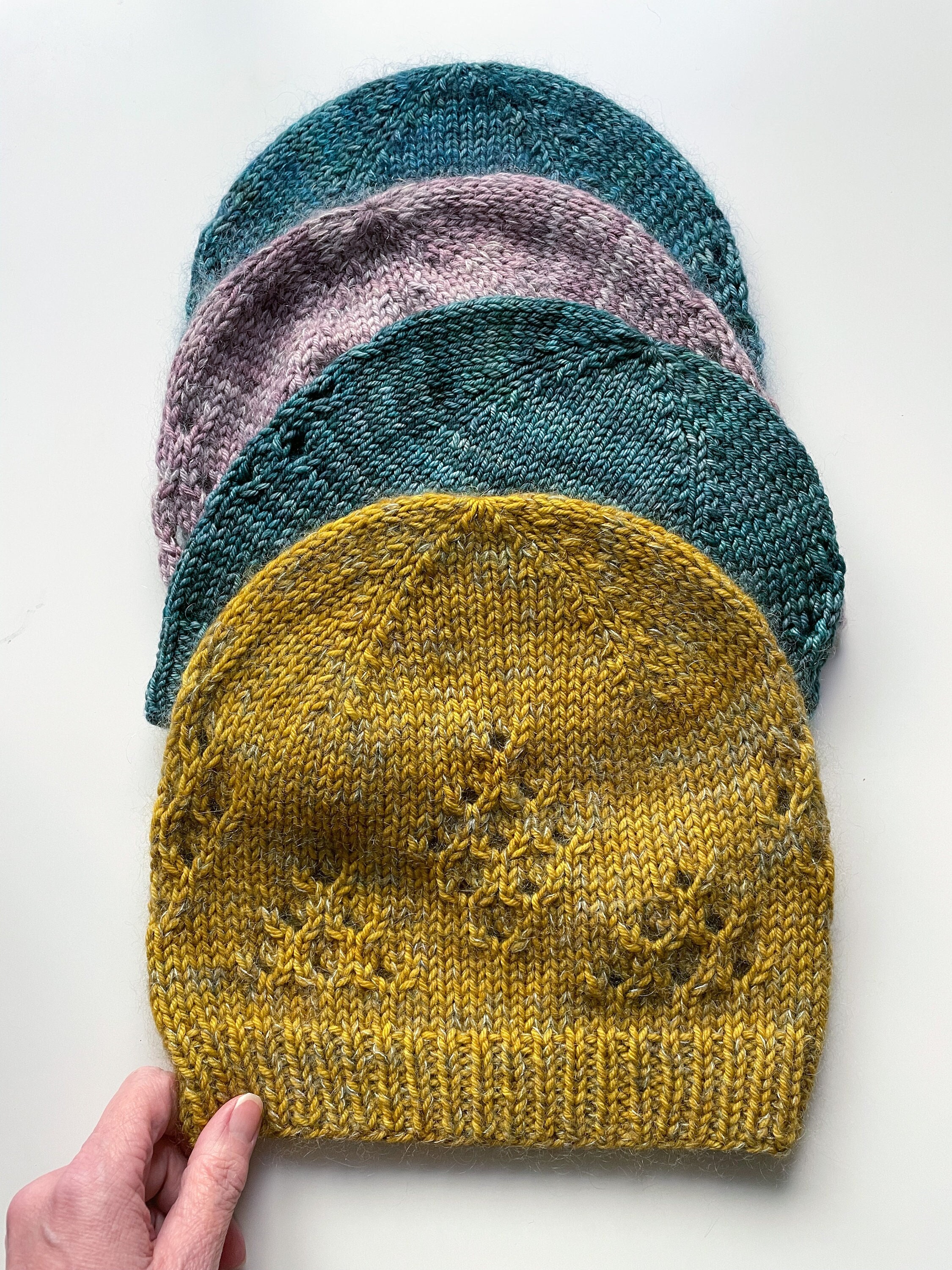 Bright Night Hat Knitting Pattern | Lightweight Eyelet Hat (digital ...