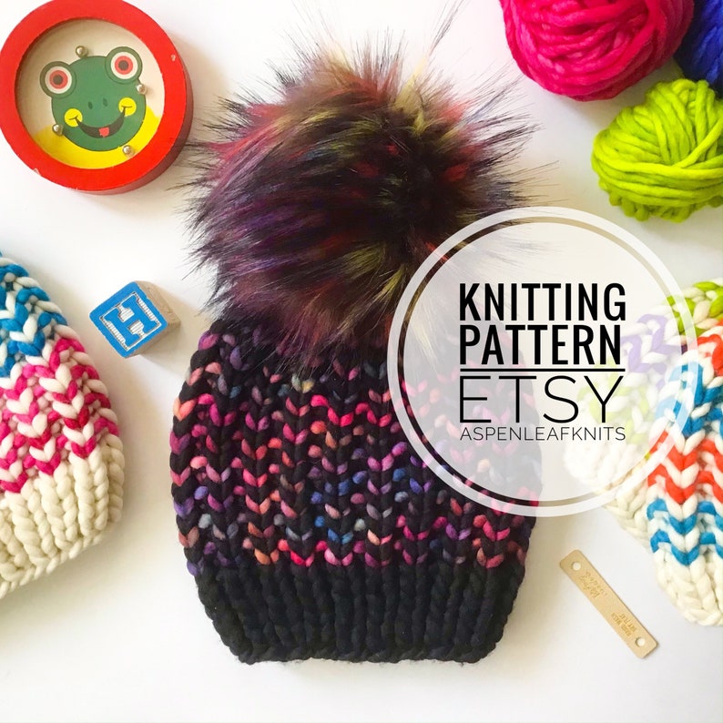 Knitting Pattern THE RIVERBEND BEANIE in 6 Sizes by Aspen Etsy Canada
