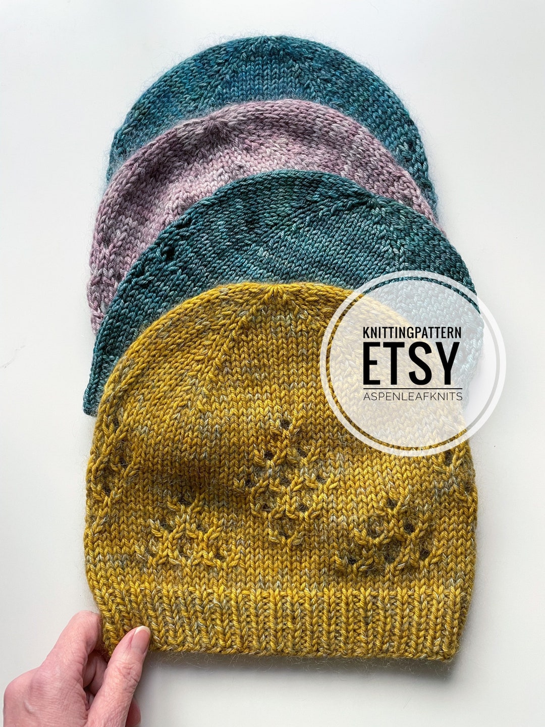 Bright Night Hat Knitting Pattern | Lightweight Eyelet Hat (digital ...