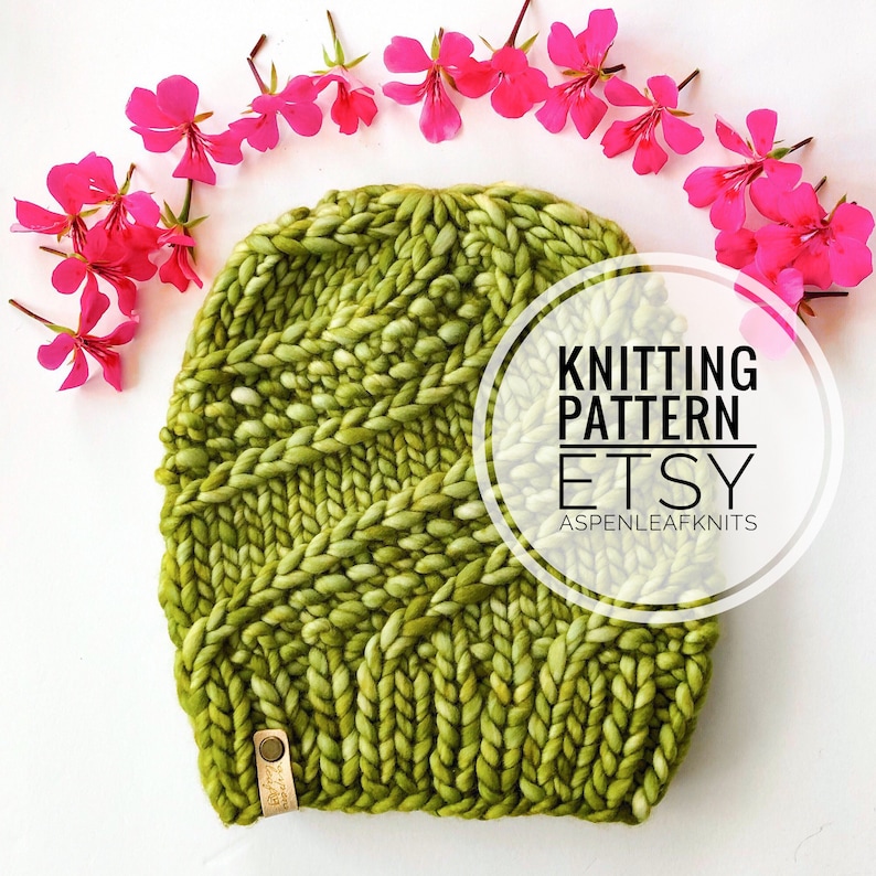 Knitting Pattern SIDEWINDER BEANIE by Aspen Leaf Knits Etsy