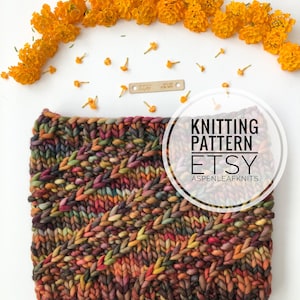Knitting Pattern | SIDEWINDER COWL by Aspen Leaf Knits | Cowl Knitting Pattern