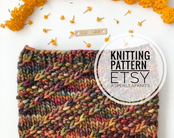 Knitting Pattern | SIDEWINDER COWL by Aspen Leaf Knits | Cowl Knitting Pattern