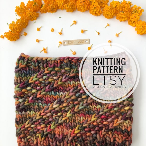 Knitting Pattern | SIDEWINDER COWL by Aspen Leaf Knits | Cowl Knitting Pattern