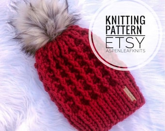 Kassidy Beanie Knitting Pattern | Super Bulky Yarn (PDF Pattern)