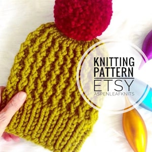 Knitting Pattern | THE HADLEY BEANIE by Aspen Leaf Knits | Beanie Knitting Pattern | Hat Knitting Pattern