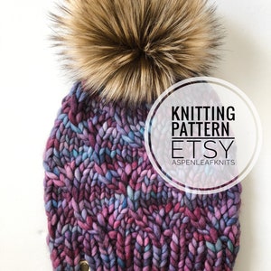 Knitting Pattern | CRESCENT BEANIE by Aspen Leaf Knits | Hat Knitting Pattern | Beanie Knitting Pattern