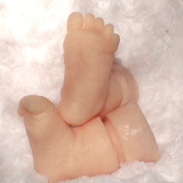 Füße Silikon Ecoflex 20 kurz für 50 cm Cuddle Baby - ungefärbt - unlackiert - neu