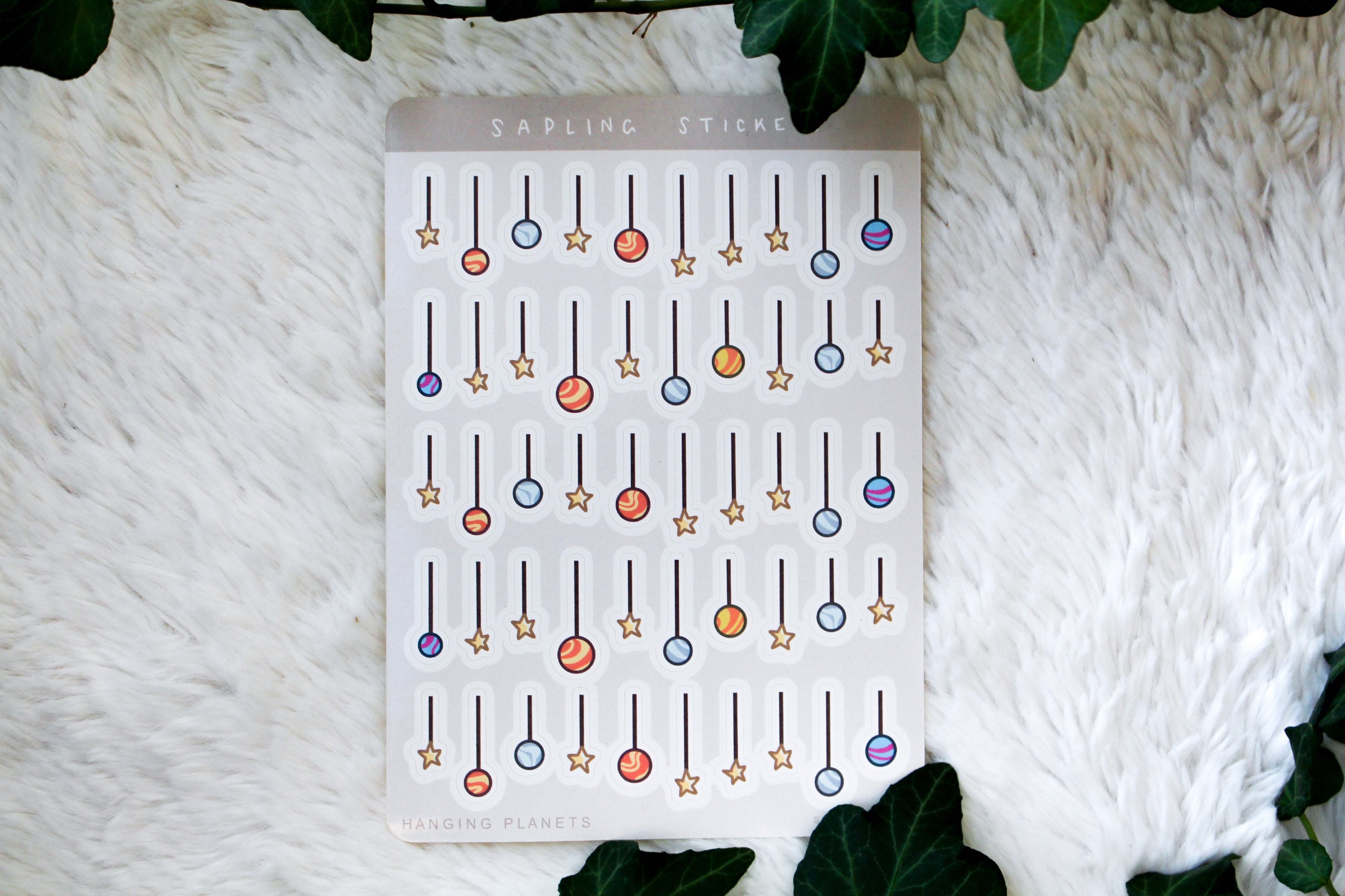Hängende Planeten Sticker Space and Stars Dekor Sticker Sheet | Etsy