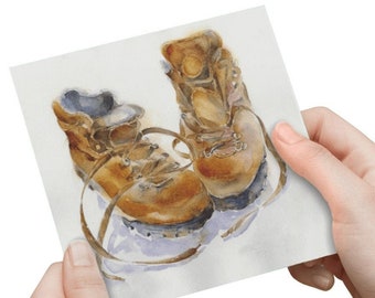 Hiking, Walking or Rambling Boots Greeting Card