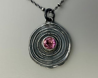 Handgemachter Ametrin Silber Talisman — Wohlstand & Wohlstand Amulett, Energie aufhellender Edelstein Anhänger