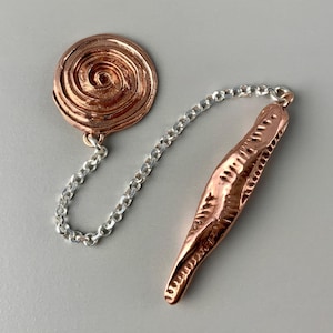 Handmade Solid Copper Pendulum with Ancient Spiral Energy, Metaphysical Energy Tool, Positive Healing Energy Divination, Chakra Alignment