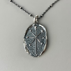 Celestial Star Charm, Stern der Hoffnung Talisman, Sterling Silber Cosmic Himmel Amulett, Anhänger Göttliche Verbindung, spirituelle Erleuchtung Werkzeug