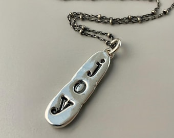 Reine Silber JOY Talisman Anhänger , Inspiration Amulett Handmade