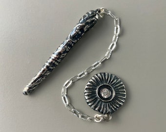 Eye of Protection Divination Pendulum, Solid Pure Silver Pendulum with Talisman, Balancing & Healing Amulet Pendulum, Spirit Connection Tool