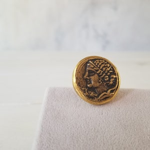 Ancient Roman Coin Ring / Ancient Symbol Ring/ Vintage Replica Unisex Ring / Handmade Bronze Ring / Unisex Handmade Coin Ring