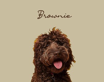 Pet portrait, custom pet portrait, dog portrait, personalized dog portrait, digital portrait, customized portrait,  dog portrait from photo