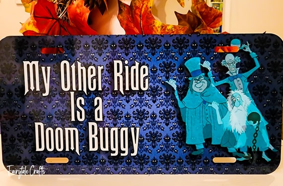 My Other Ride is a Doom Buggy License Plate Design for Sublimation Digital Download Only Haunted Mansion PDF Downloadable File Etsy