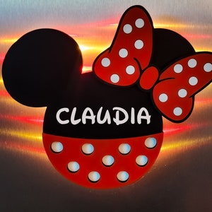 Customized Wooden Light Up Mickey and Minnie Head Magnets - Disney Cruise Magnet- Disney Cruise Wooden Magnet