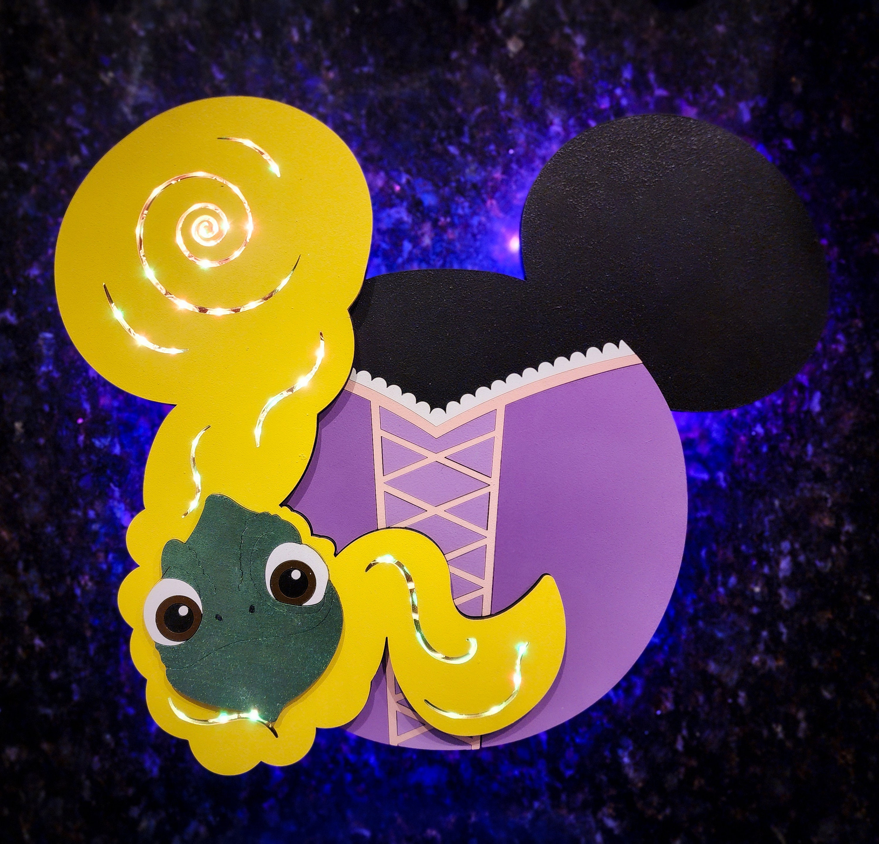 Customized Wooden Light Up Rapunzel Magnet - Disney Cruise Magnet- Disney Cruise Wooden Magnet