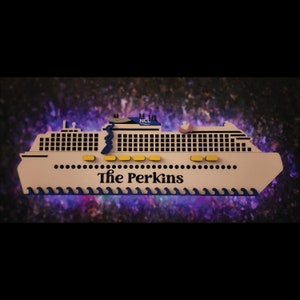 Customized Norwegian Cruise Wooden Light Up Ship Magnet
