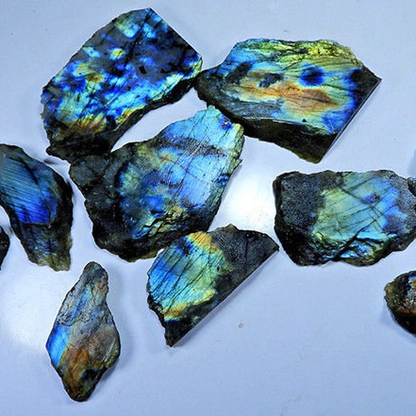 Natural Madagascar Spectrolite Labradorite Slab Rock Rough Wholesale Lot Gemstone LOW PRICE