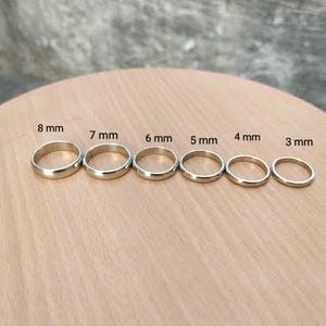 925 Sterling Silver Comfort Fit 2mm 3mm 4mm 5mm 6mm 7mm 8mm Half Dome Engagement Ring, Wedding Band Promise, Thumb Toe Midi Minimalist