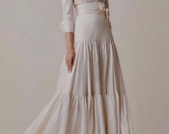 Taffeta Shirt dress | Tzinut Fashion | Modest Gown | Shabbat outfits | Custom made available | More colours available| Mother of Bride